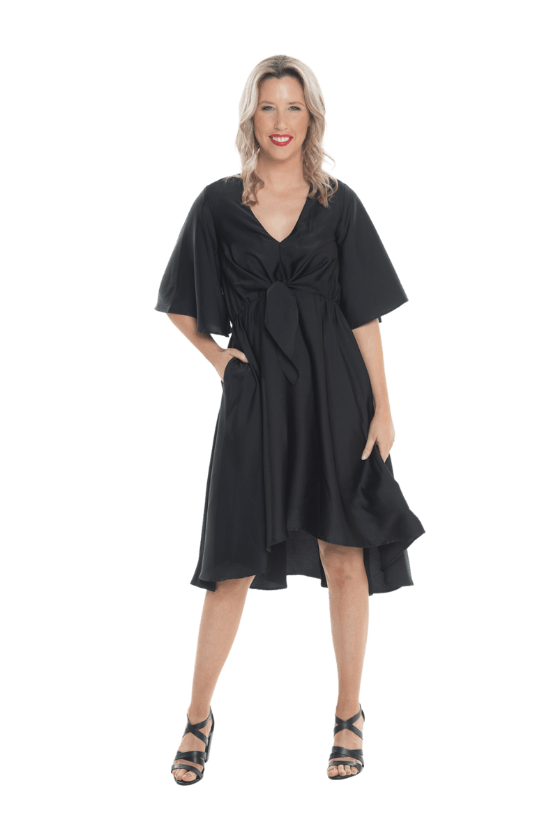 DELILAH BREASTFEEDING COCKTAIL DRESS BLACK