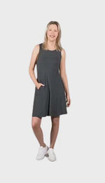 PEYTON BREASTFEEDING DRESS GREY - FINAL SALE