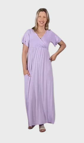 PHOEBE BREASTFEEDING MAXI DRESS LILAC