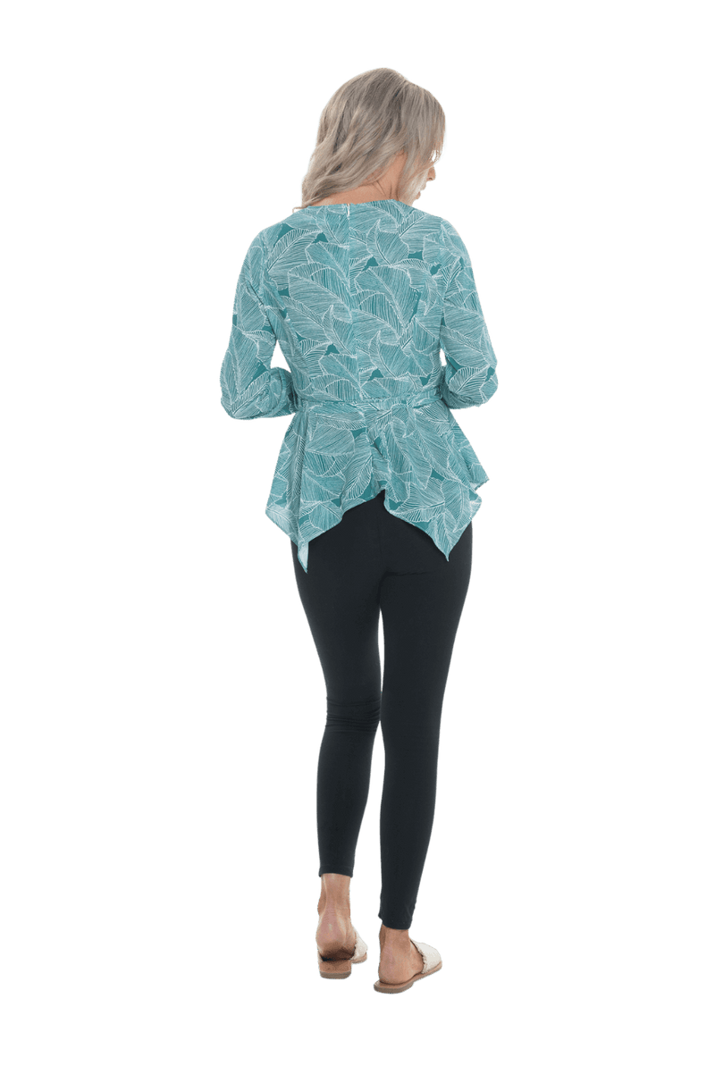 CLEO BREASTFEEDING TOP GREEN PRINT - FINAL SALE