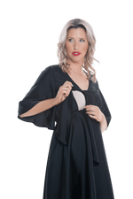 DELILAH BREASTFEEDING COCKTAIL DRESS BLACK