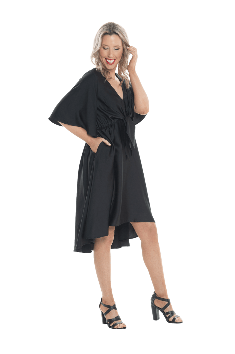 DELILAH BREASTFEEDING COCKTAIL DRESS BLACK