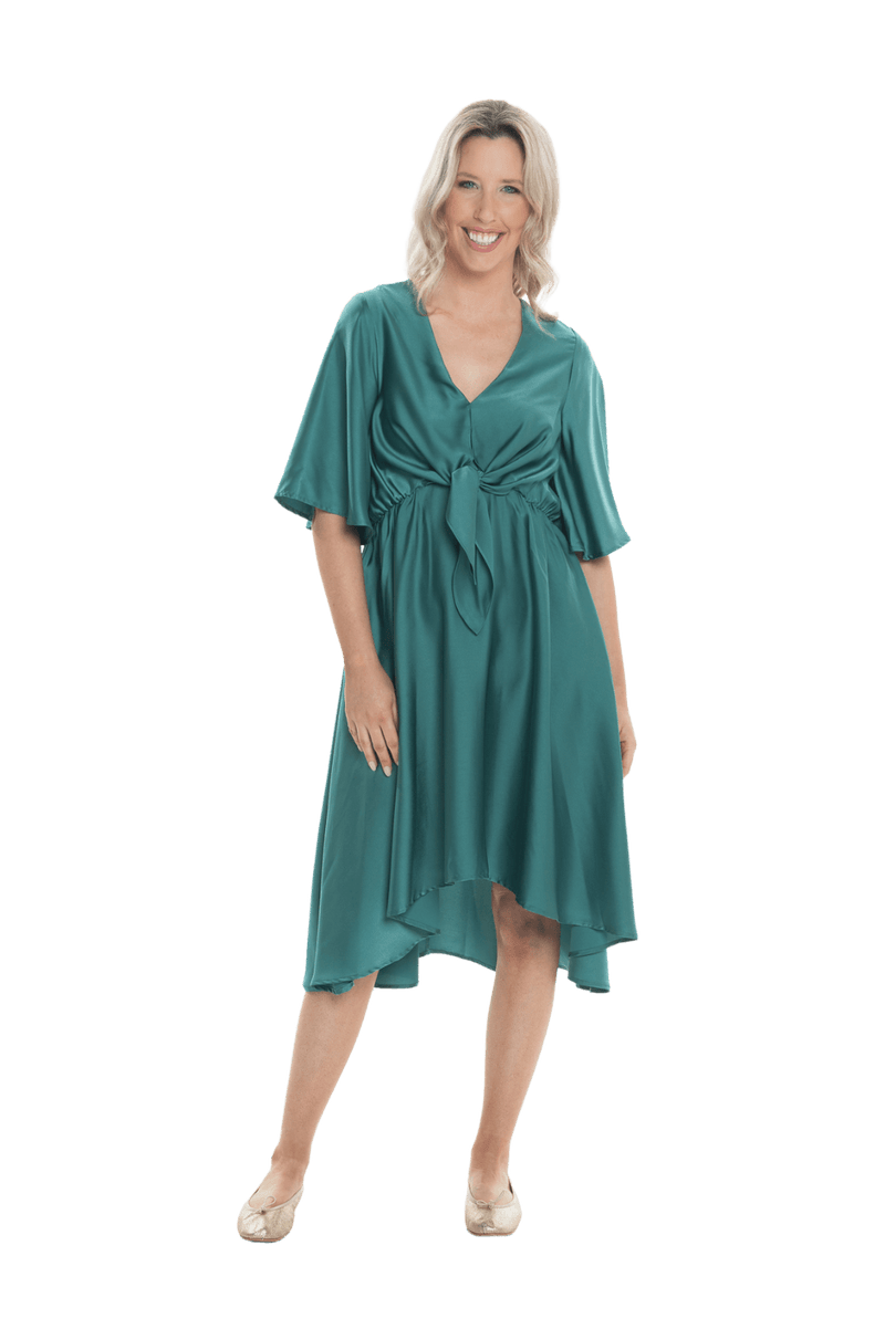 DELILAH BREASTFEEDING COCKTAIL DRESS JADE GREEN