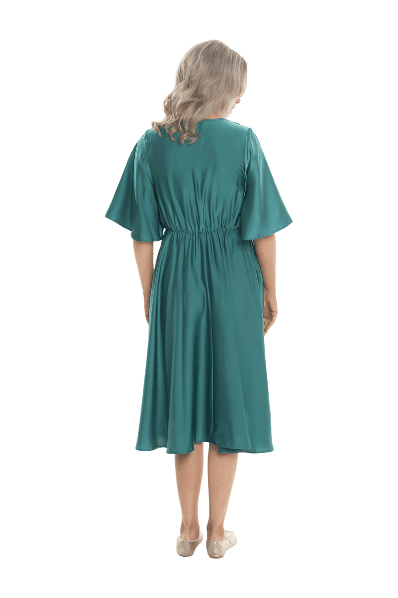 DELILAH BREASTFEEDING COCKTAIL DRESS JADE GREEN