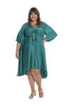 DELILAH BREASTFEEDING COCKTAIL DRESS JADE GREEN