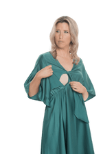 DELILAH BREASTFEEDING COCKTAIL DRESS JADE GREEN