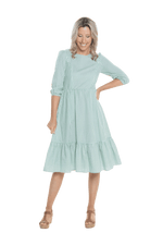 DOROTHY BREASTFEEDING DRESS GREEN GINGHAM