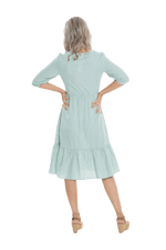 DOROTHY BREASTFEEDING DRESS GREEN GINGHAM