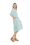 DOROTHY BREASTFEEDING DRESS GREEN GINGHAM