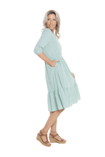 DOROTHY BREASTFEEDING DRESS GREEN GINGHAM