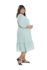 DOROTHY BREASTFEEDING DRESS GREEN GINGHAM