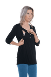 DYLAN BREASTFEEDING TOP BLACK