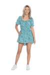 FRANKIE BREASTFEEDING PLAYSUIT GREEN PRINT