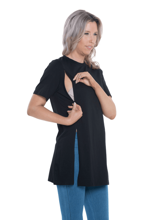 SLOAN BREASTFEEDING TEE BLACK