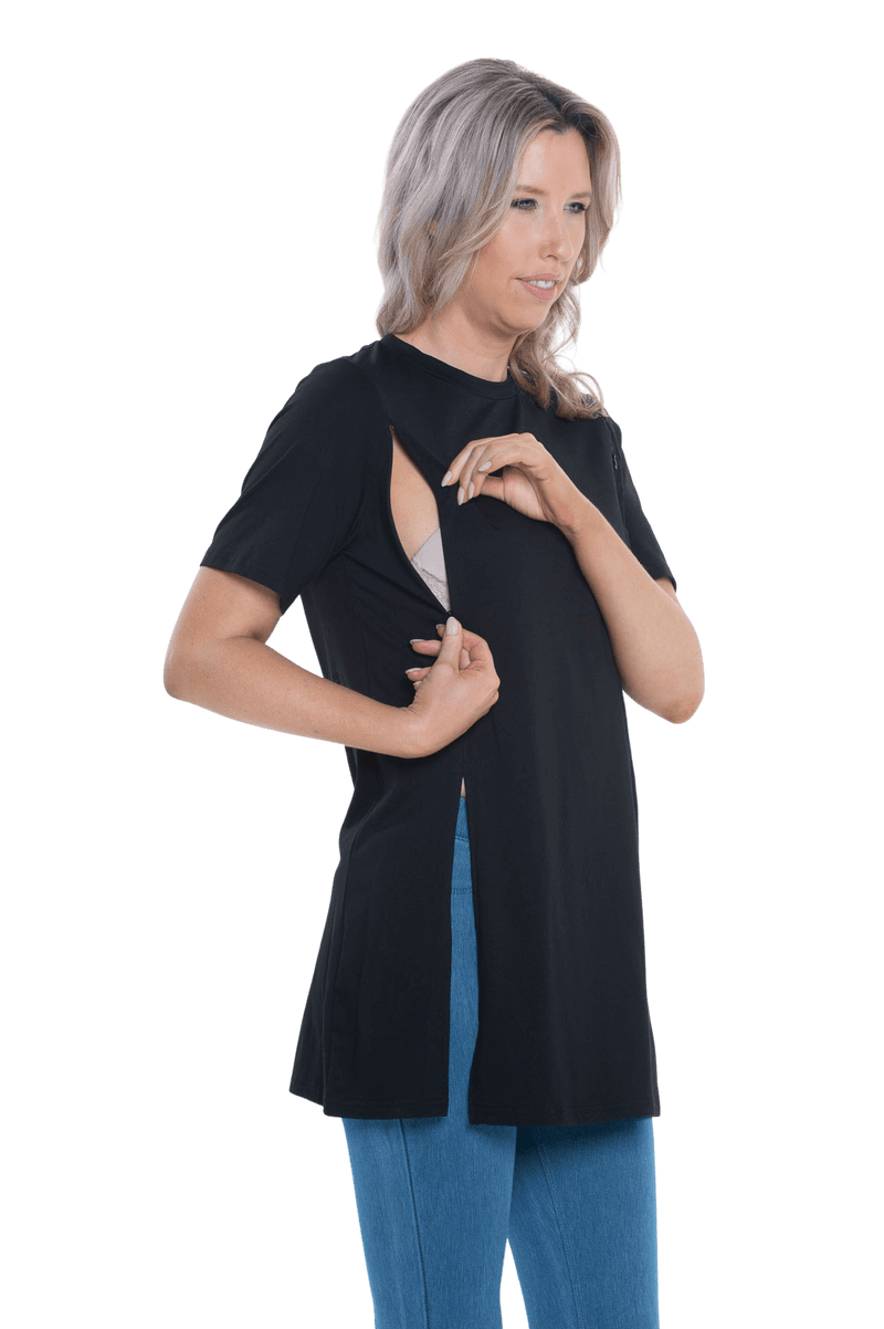 SLOAN BREASTFEEDING TEE BLACK