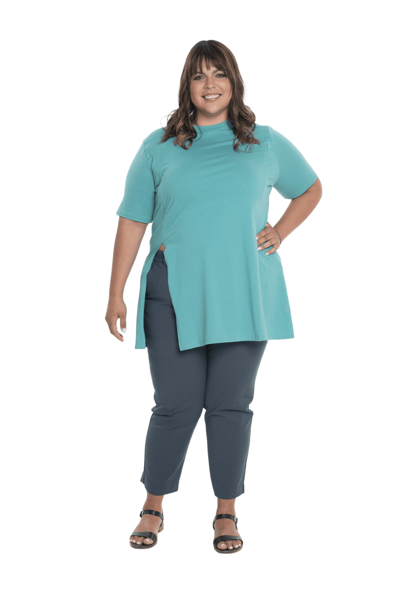 SLOAN BREASTFEEDING TEE TEAL - FINAL SALE