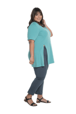 SLOAN BREASTFEEDING TEE TEAL - FINAL SALE