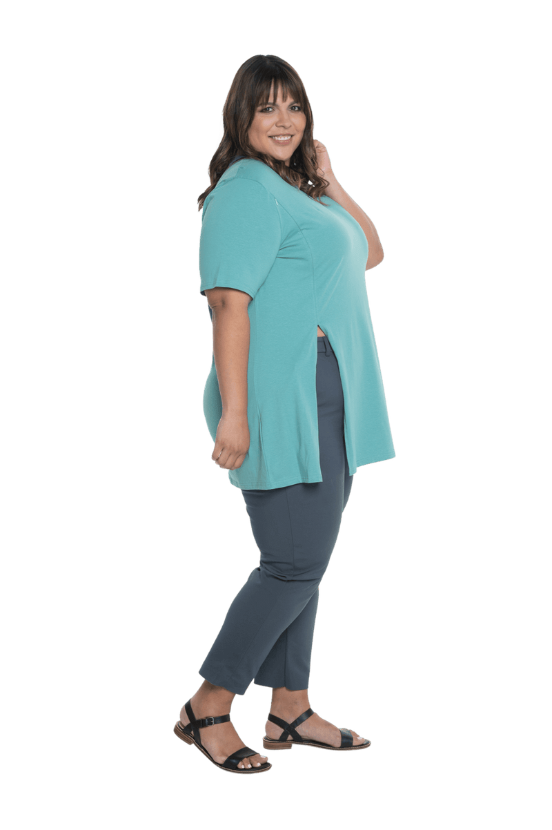 SLOAN BREASTFEEDING TEE TEAL - FINAL SALE