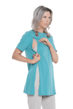 SLOAN BREASTFEEDING TEE TEAL - FINAL SALE