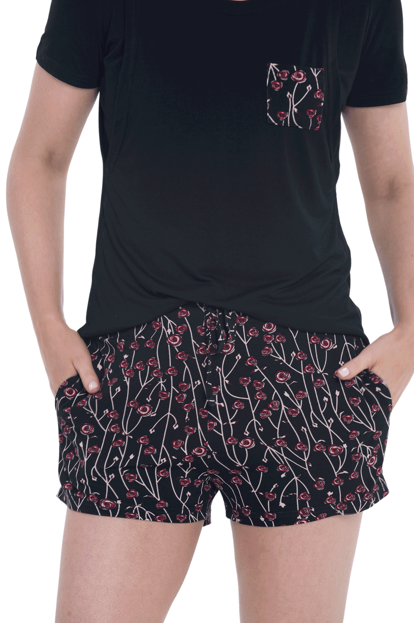 Poppy Pyjamas Poppy Short Sleeve Breastfeeding Pyjamas Floral | Mama Clothing